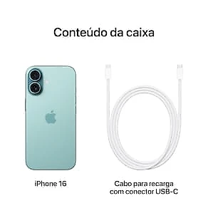 Apple iPhone 16 128GB 6,1" 48MP Verde-Acinzentado