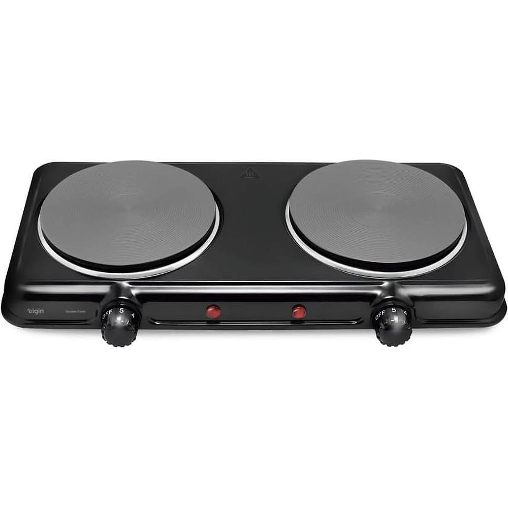 Fogão elétrico de mesa 2 pratos 2000w fg02 double cook preto elgin 110v