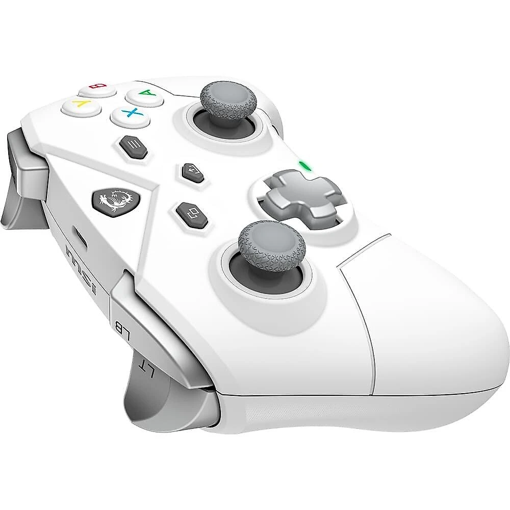 Controle Gamer Sem Fio MSI Force GC300 Wireless White, 2.4GHz, Bluetooth, USB2.0 Tipo-C, PC e Android, Branco - FORCEGC300WW