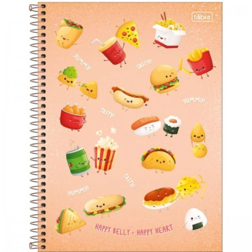 Caderno Espiral Capa Dura A4 Universitário 10 Matérias 160 Folhas Taste Tilibra Laranja