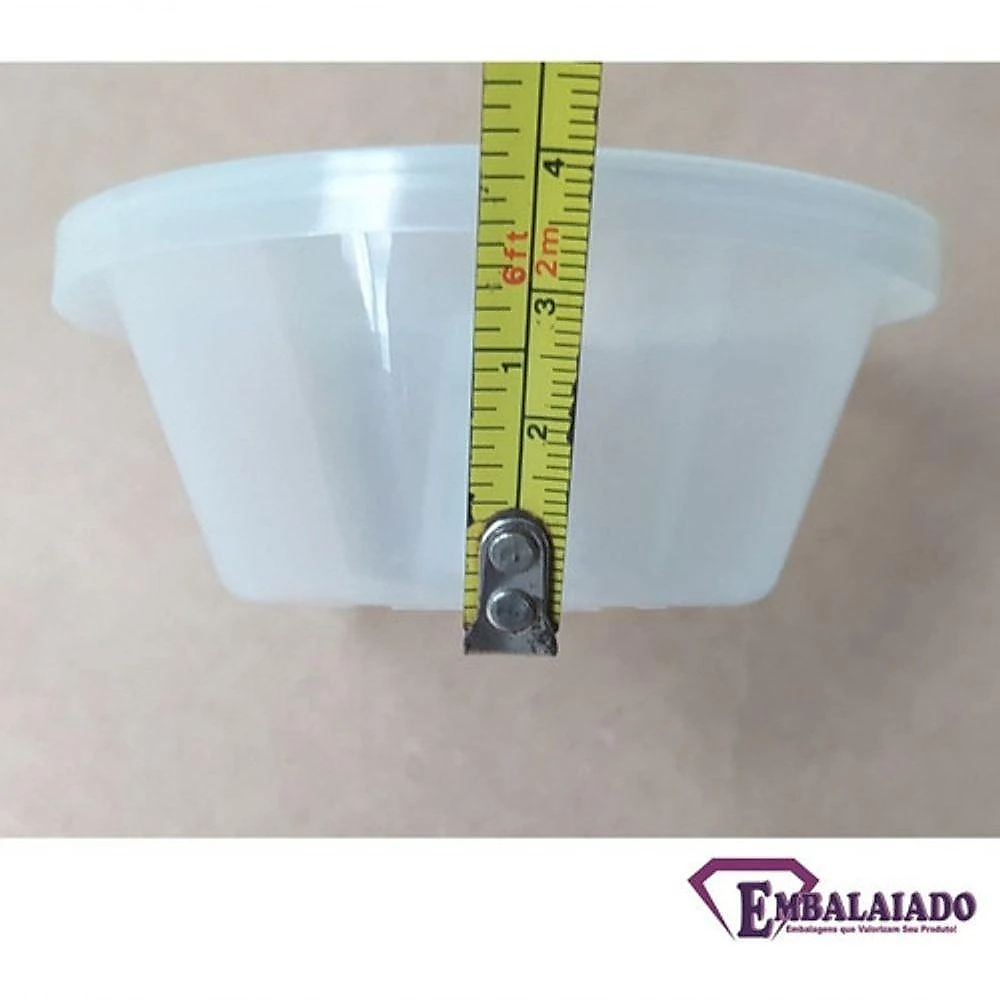 Forma para Mini Pudim em Plástico Polipropileno 80ML 100 Unidades Transparente Higipack