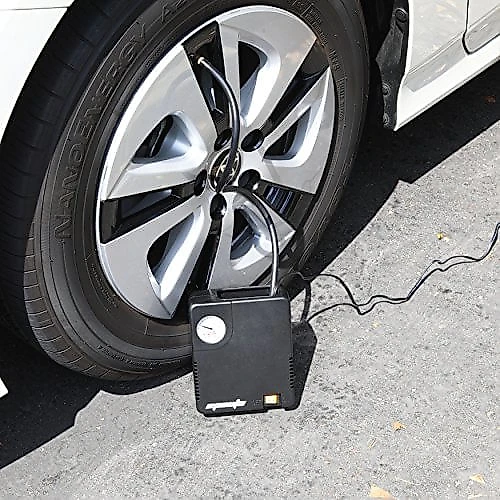 EPAUTO Mini Compressor de Ar Elétrico Automotivo portátil 12V DC 60 PSI c adaptadores