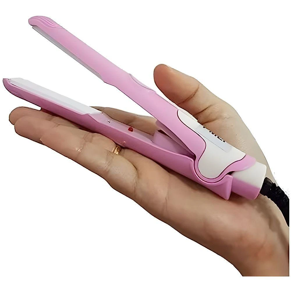 Mini Prancha Portátil de Cabelo Chapinha Placa Cerâmica 160°C com Case Utimix Bivolt