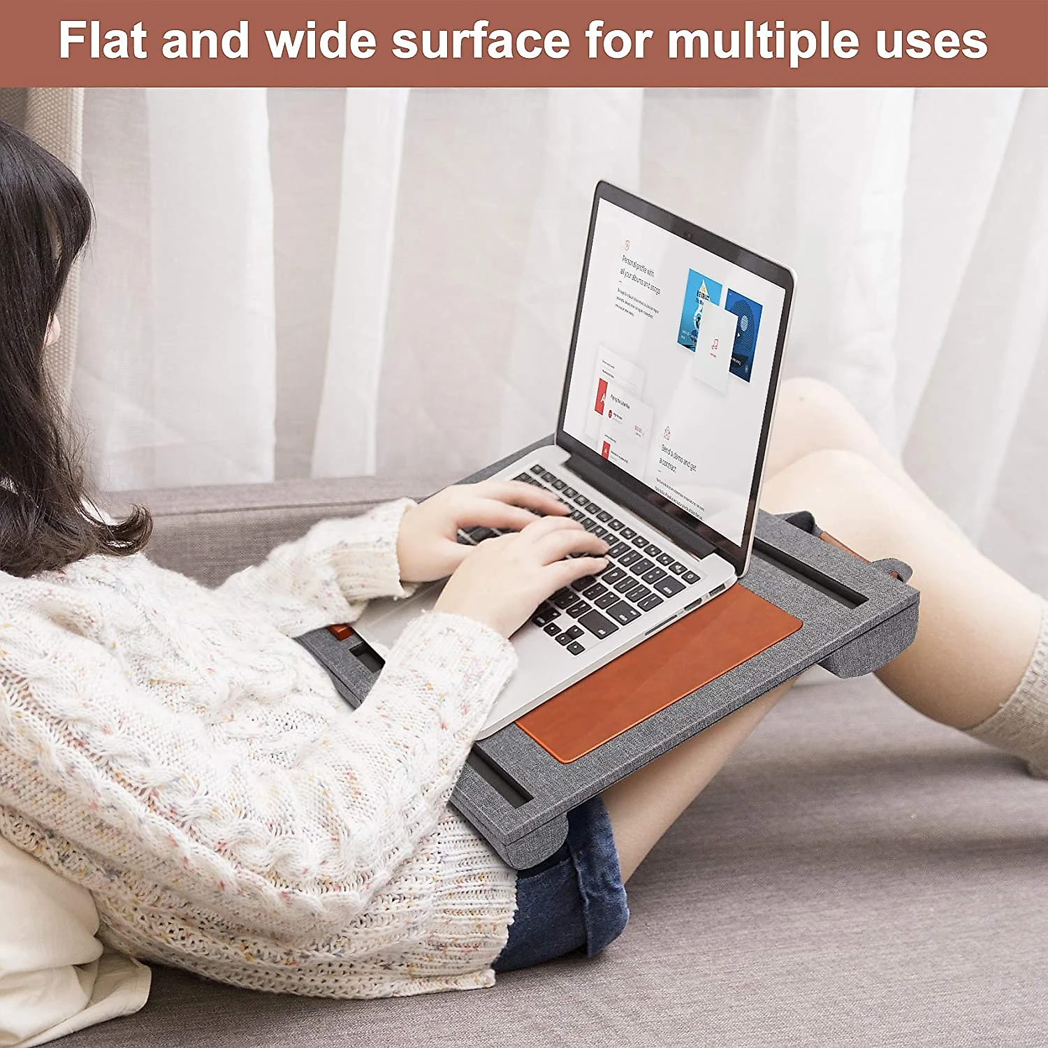 Suporte de mesa dobrável para laptop ajustável com mouse pad bandejas para laptop Suporte de cama para notebook MacBook mesas dobráveis portáteis