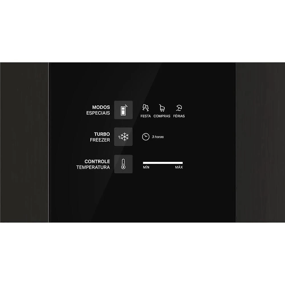 Geladeira Frost Free Duplex Brastemp Eclipse Collection A+++ 463L Black Inox Fresh Box e Cold Room BRM55FE 127V