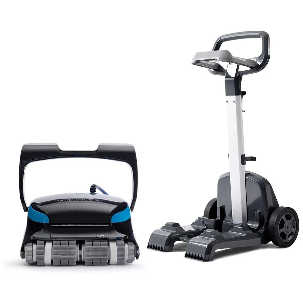 Robô Aspirador para Piscinas Dolphin Nautilus CC Supreme Wi-Fi, Preto, Conectividade Wi-Fi, Escovação Ativa, Caddy para Transporte, Modelo 2025﻿