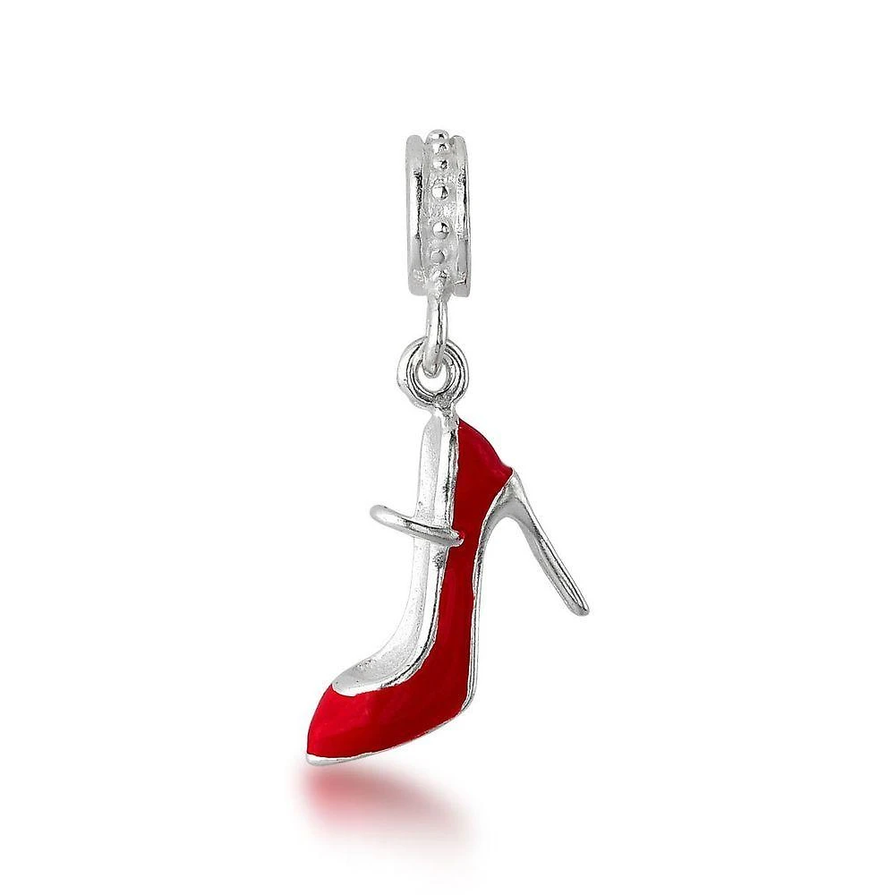 Berloque Scarpan Vermelho - Prata 925, 2,8cm Para Apaixonadas Por Sapatos