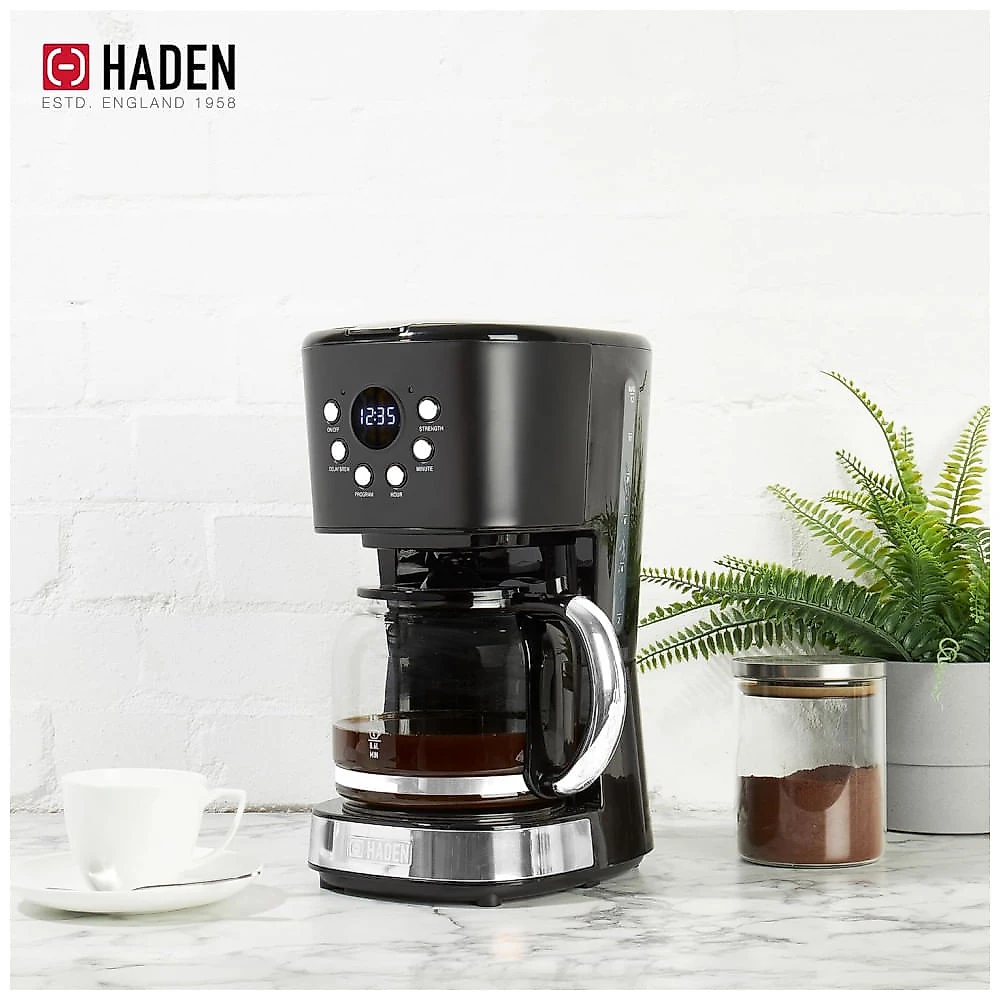 Conjunto cafeteira elétrica 12 xícaras e torradeira 2 fatias Haden Heritage turquesa e cromo 1000W 110V