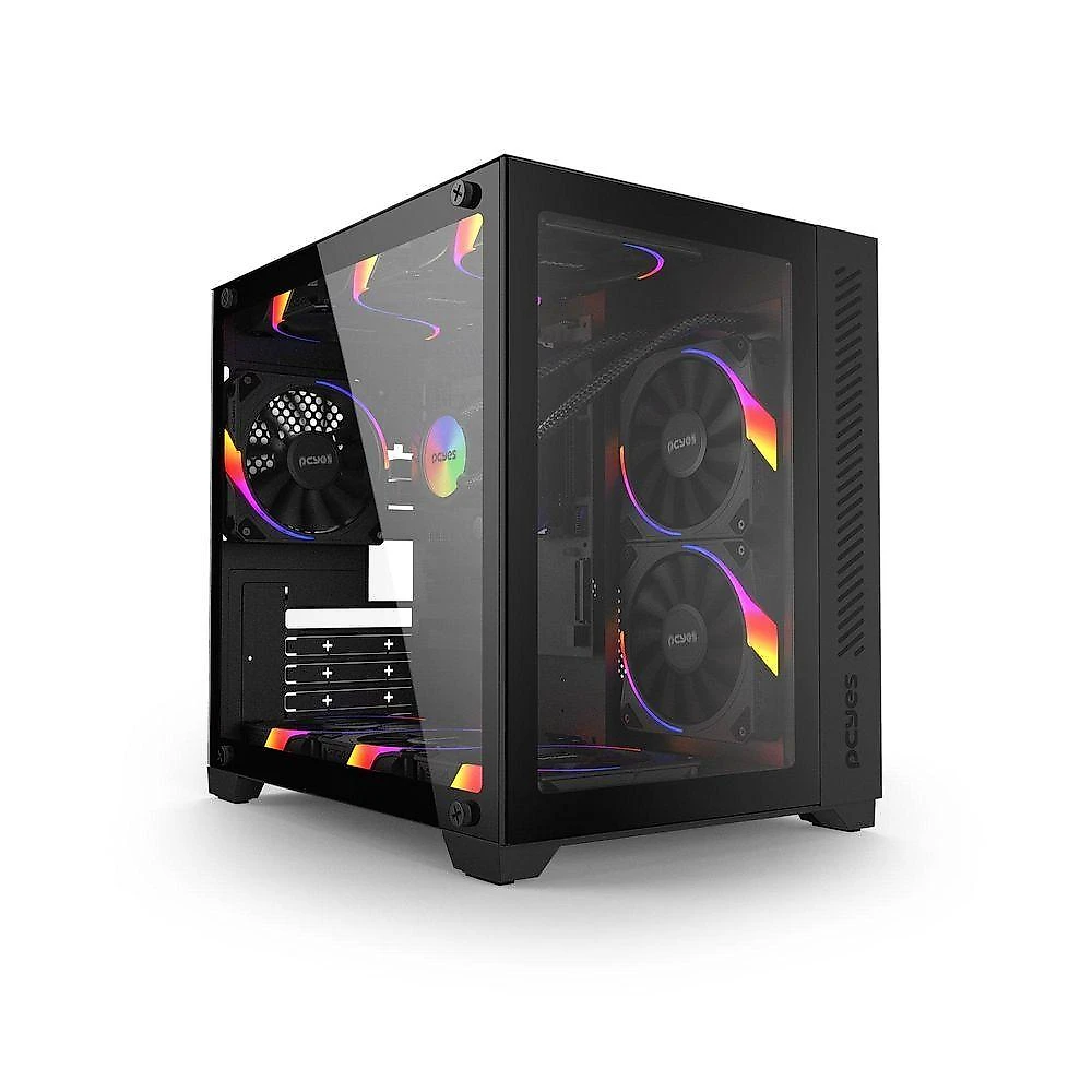 Gabinete Gamer Forcefield Black Vulcan - Frontal E...