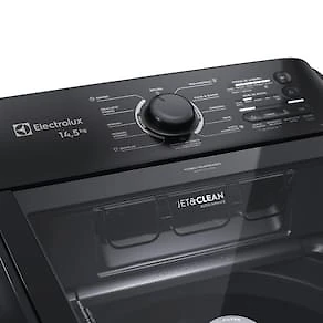 Miniatura Lavadora de Roupas Electrolux Efficient LEP15 14,5kg com Cesto Inox, Ultra Filter e Tecnologia Jet&Clean - Preta 110V