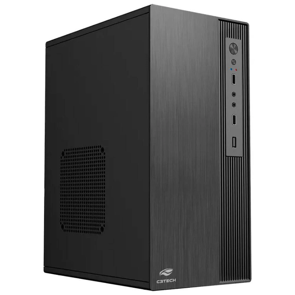 Gabinete Office MT-37BK Micro ATX com Fonte 200W Bivolt Preto C3tech