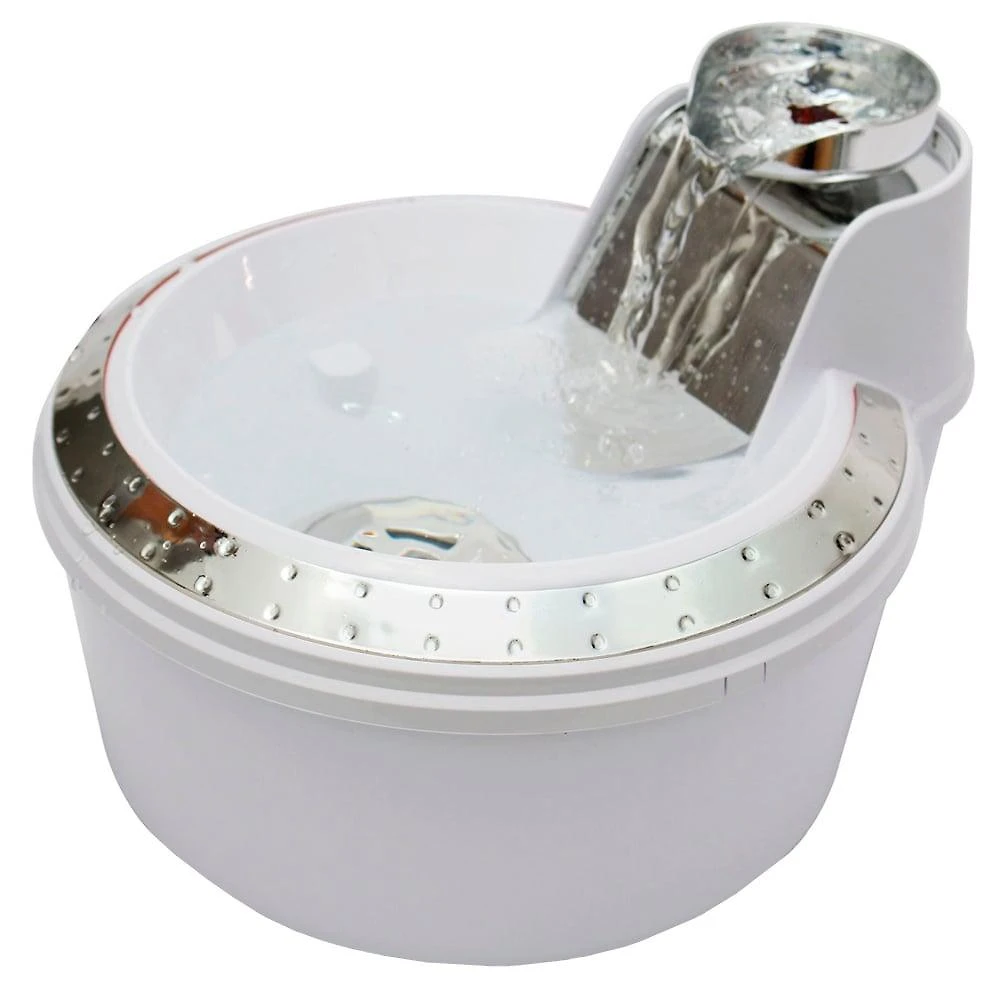 Fonte Bebedouro Petlon Premium Branca e Prata - 110 V
