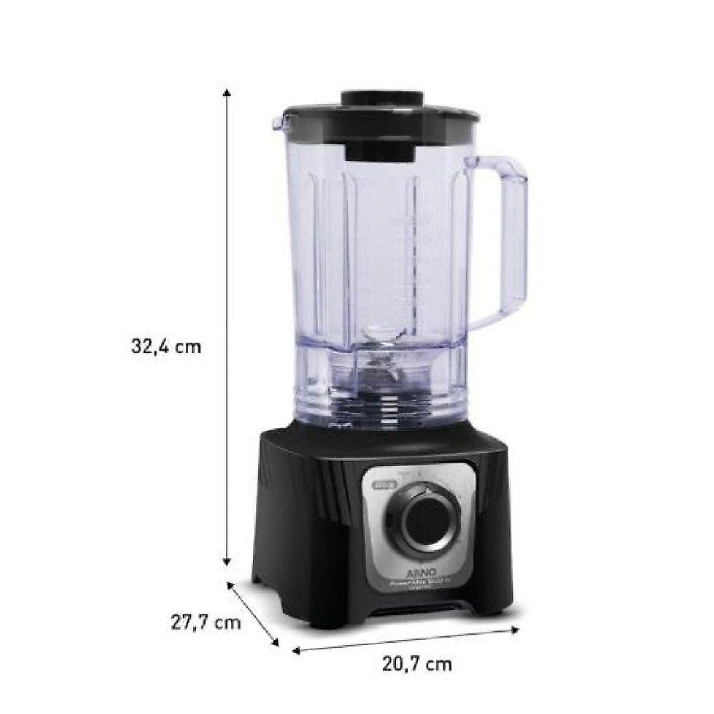 Liquidificador Arno Power Max 1200w Limpa Fácil Preto 110V