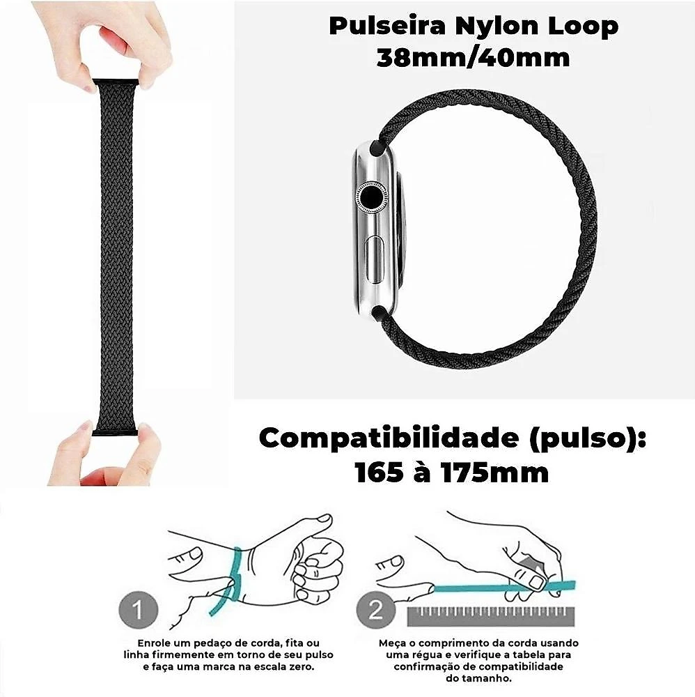 Pulseira para Apple Watch 38 / 40 / 41MM Armor Loop - Branca - Gshield