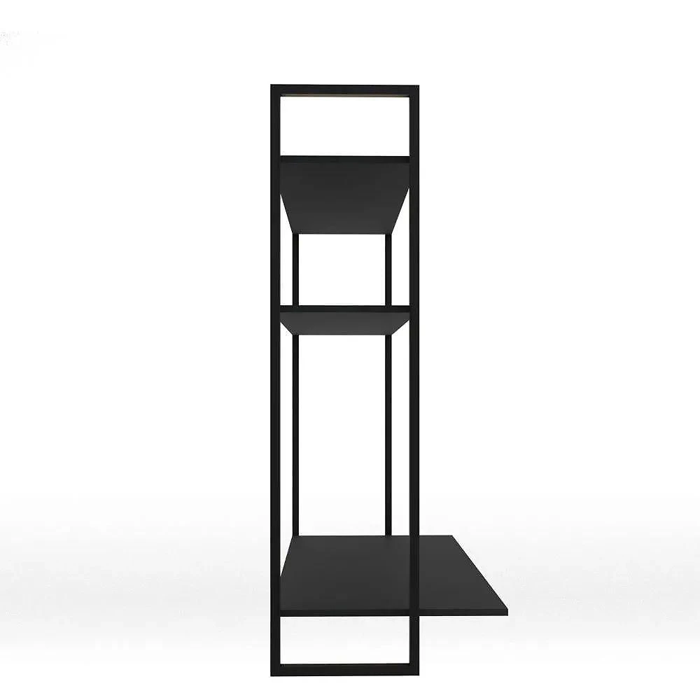Escrivaninha Suspensa Estilo Industrial Tokyo - Fit Mobel Cor Preto