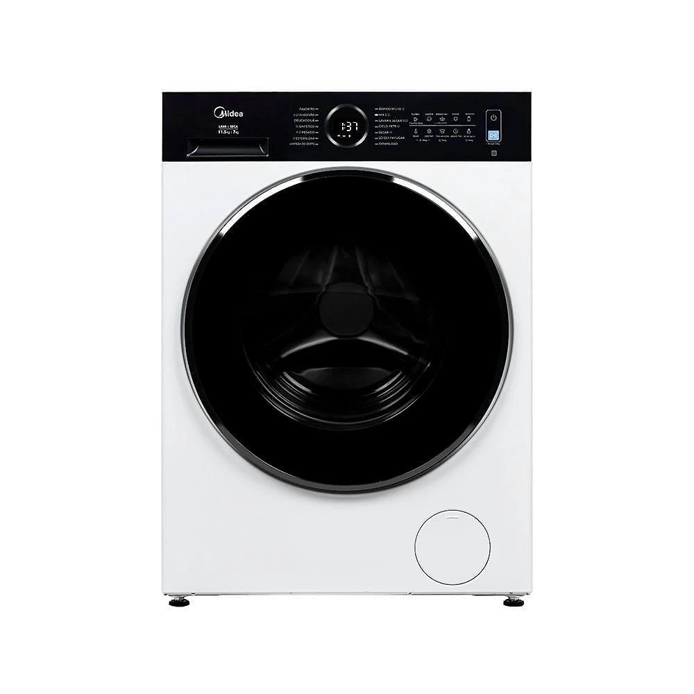 Lava e Seca 11,5kg Slim Conectada Midea MF205D115WB/WK-01 Branco 110V