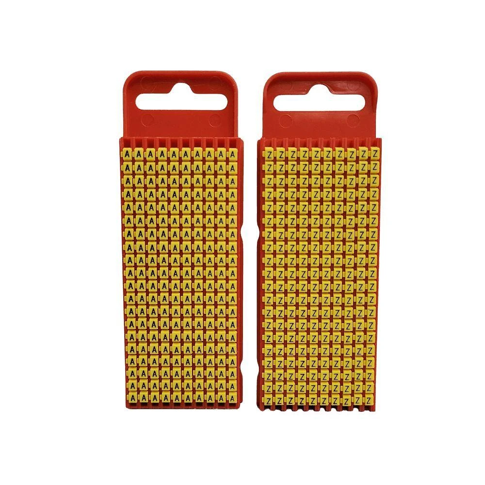 Anilha WIC2 2,8-3,8mm Marcação Baixo-relevo Código Cores Amarelo Hellermanntyton