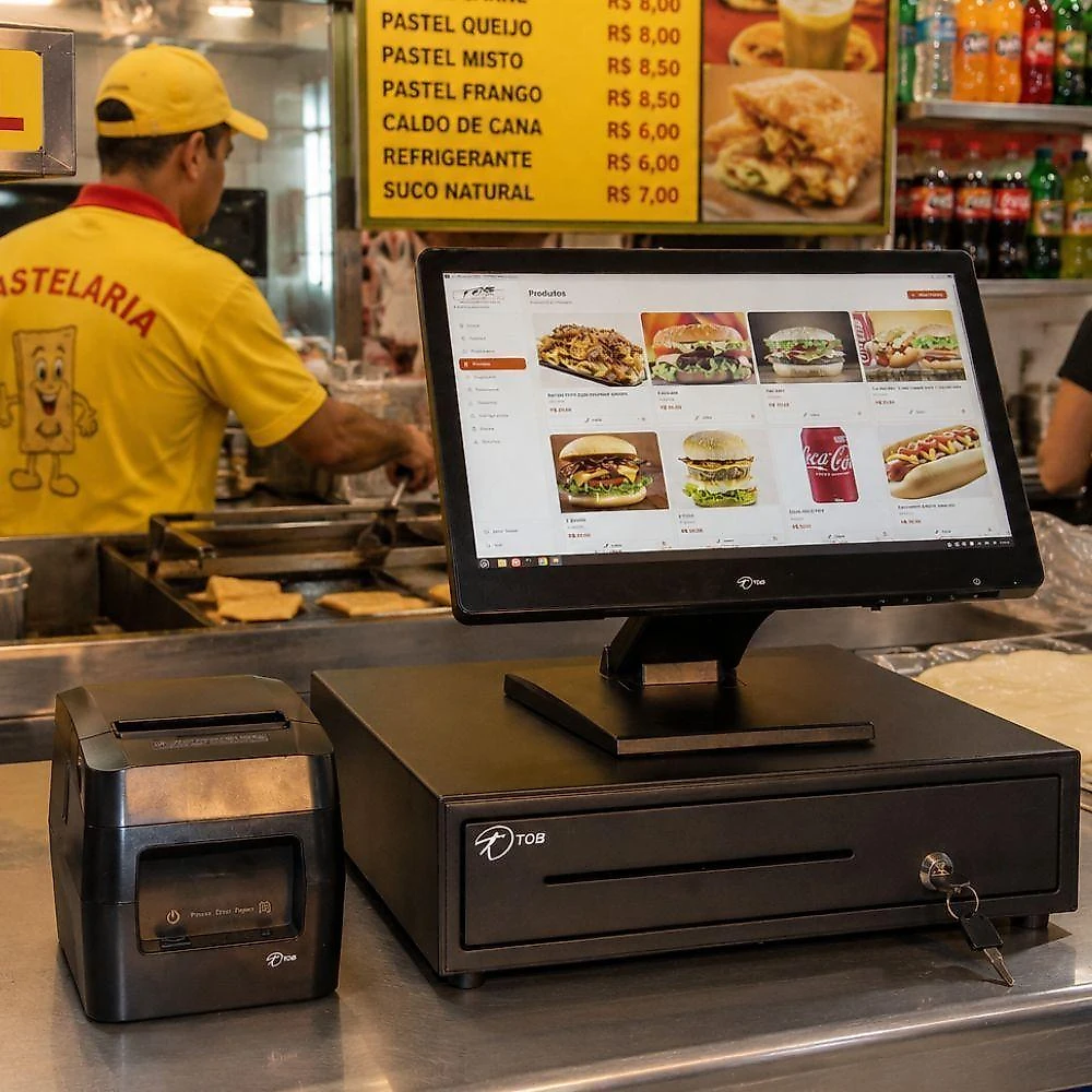 Computador All In One com Impressora de Cupom e Gaveta de Dinheiro All In One Touch 15" Intel N5095