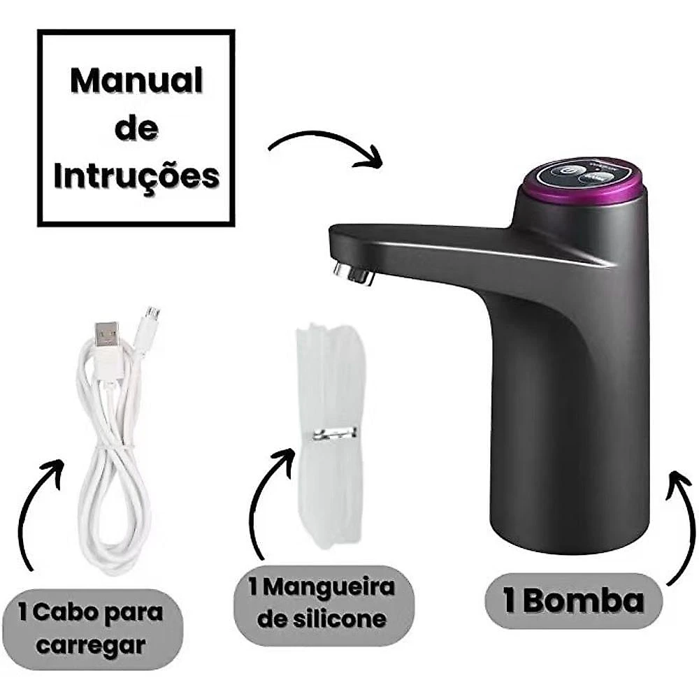 Bebedouro Bomba Elétrica OEM para Galão 20L sem Refrigeração Grafite Bivolt