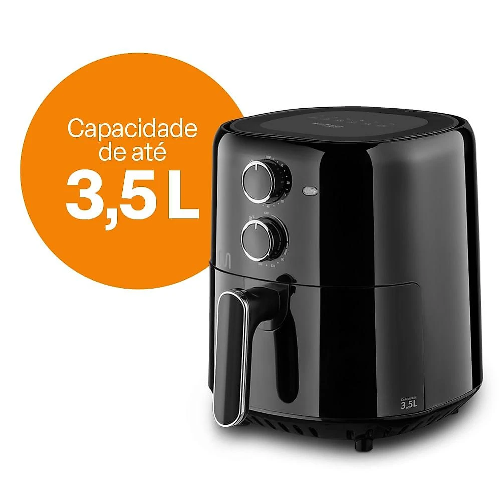 Air fryer multi 3,5 litros 127v-1500w temperatura de 80 a 200ºc - go213 preto - 127v