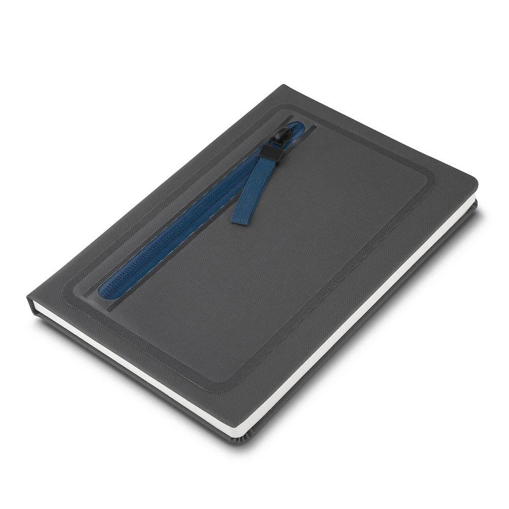 Caderno de Anotações com Tira Colorida Tpc com Porta Objetos Capa Dura 21 e 5x15 e 4x1 e 5cm 80