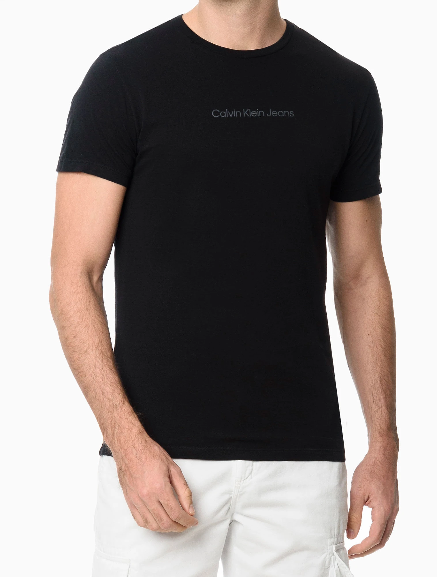 Camiseta Masculina Logo Básico Preta Calvin Klein Jeans