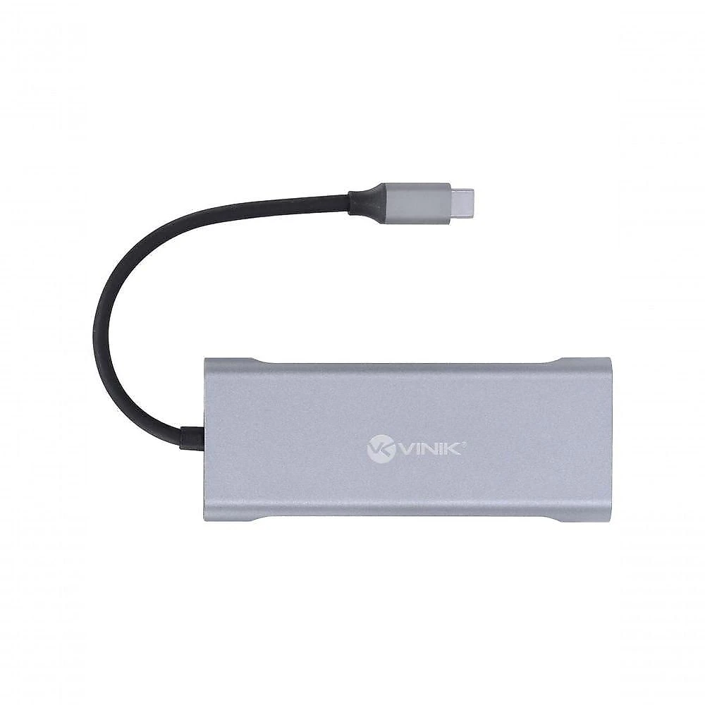Hub USB Tipo C HC-7 7 em 1 com 3 USB 3.0, Leitor SD-TF, HDMI 4K 30HZ e Power Delivery 60W Vinik