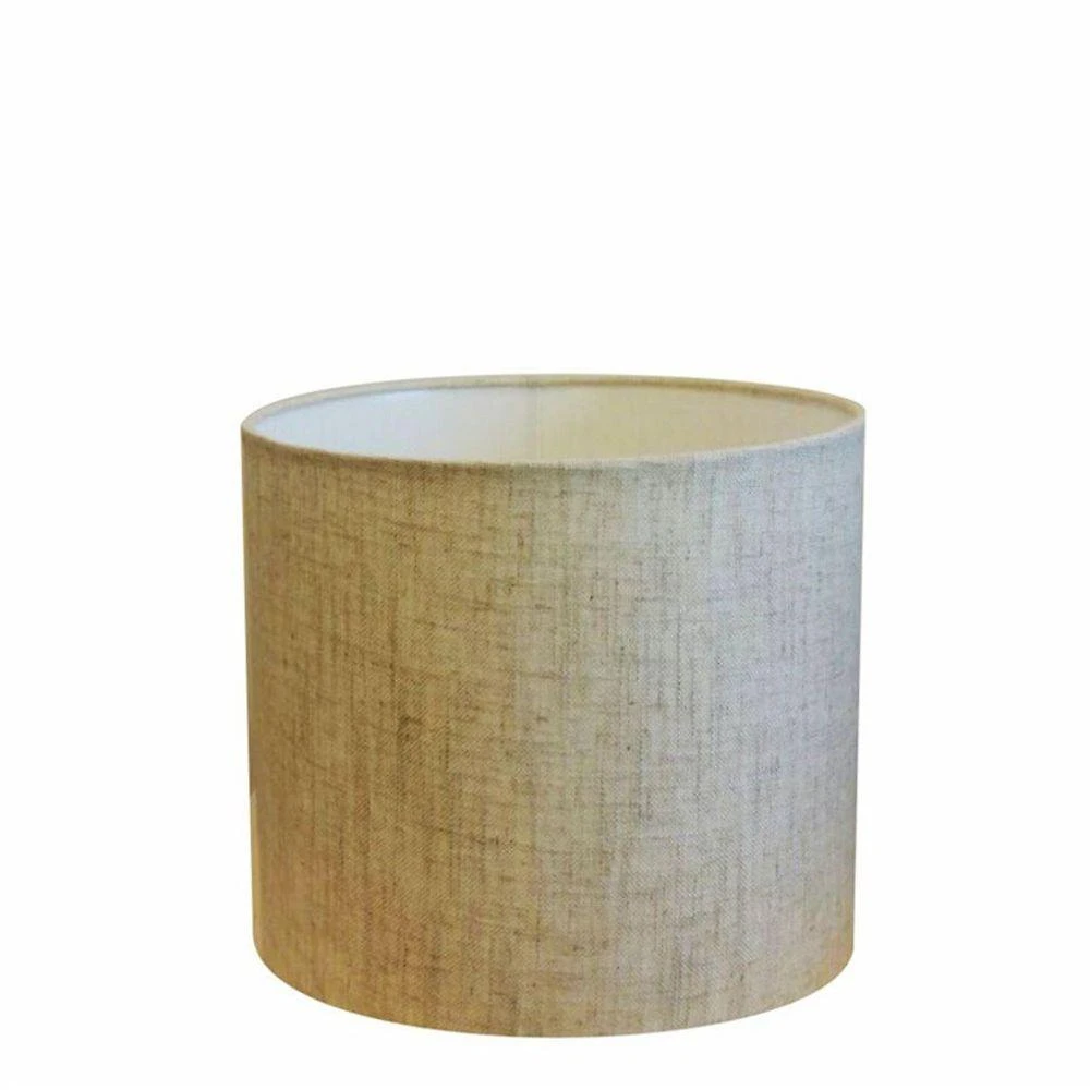 Cúpula Abajur E Luminária Cilíndrica Vivare Cp-7011 ø30x21cm - Bocal Nacional Rustico-bege