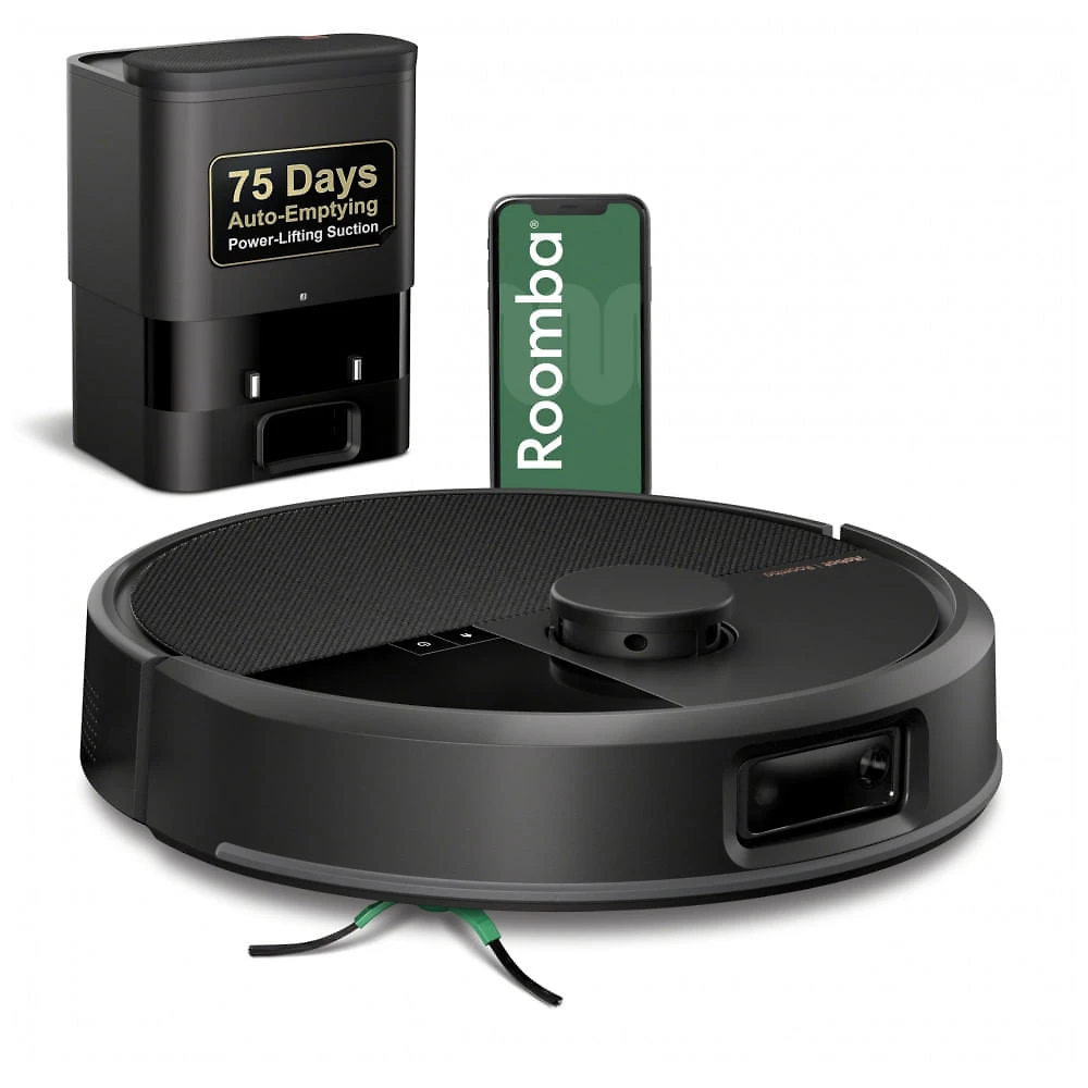 Robô Aspirador iRobot Roomba 504 Plus com Base AutoEmpty, LiDAR, Escovas Anti-Emaranhado e Sucção Extrema 210min Preto