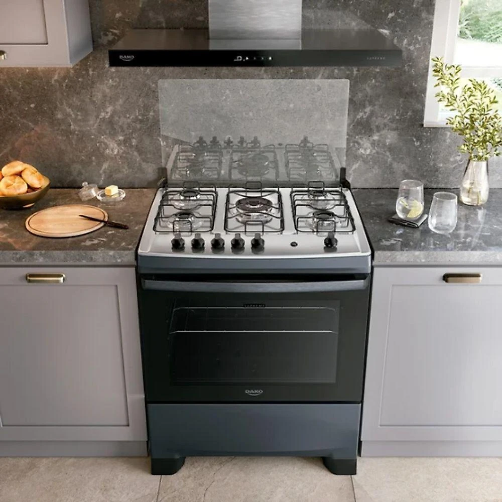 Fogão Dako 5 Bocas A Gas Supreme Mesa Inox Titanium Bivolt