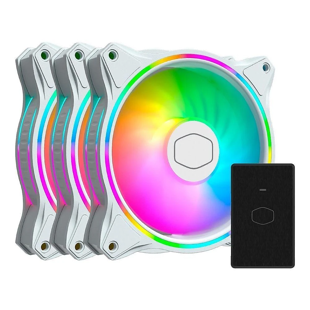 Fan Gabinete Masterfan Mf120 Halo Rgb 120mm 3unid. Branco