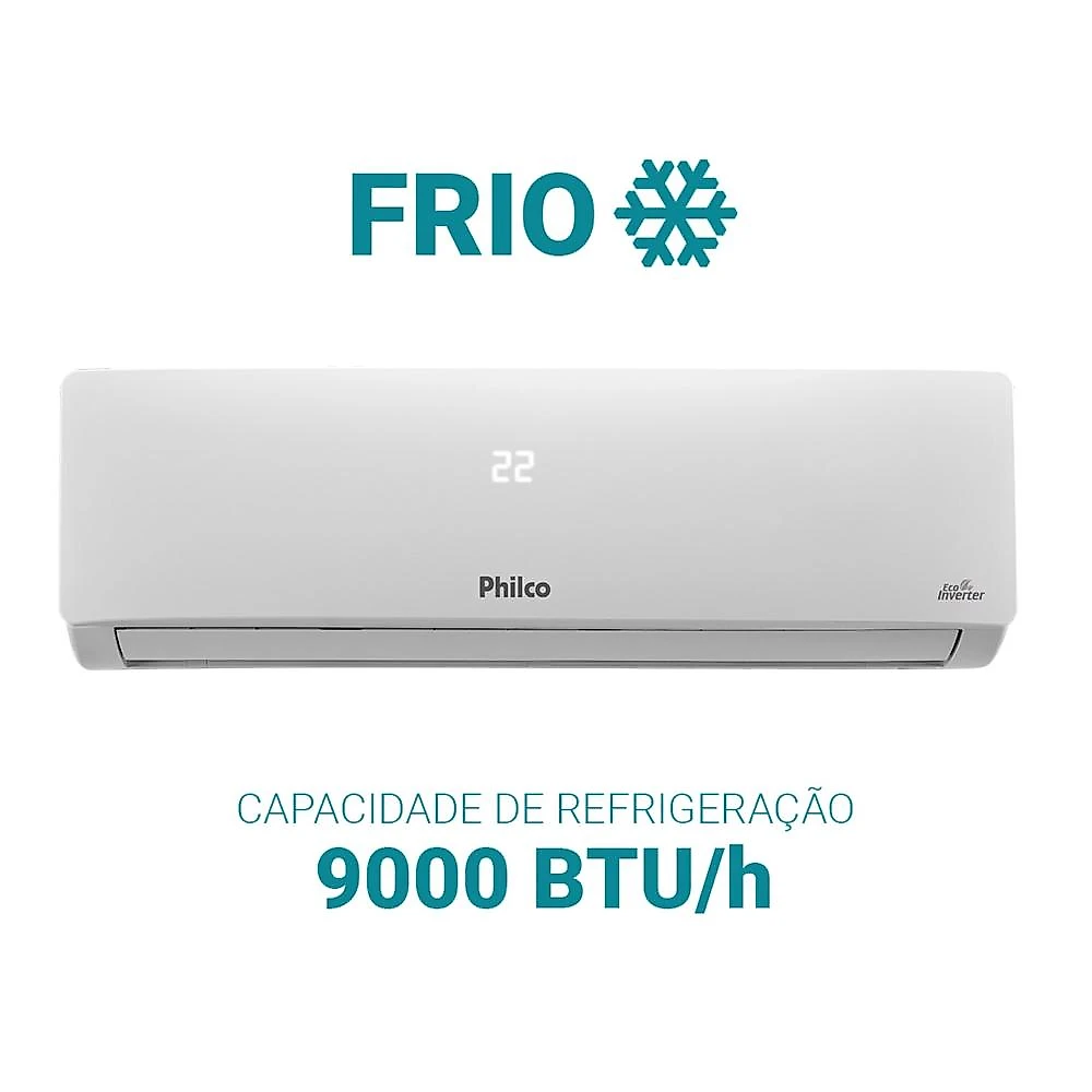 Ar-Condicionado Split Inverter 9000 BTUs Philco High Wall Só Frio PAC90FB 220V