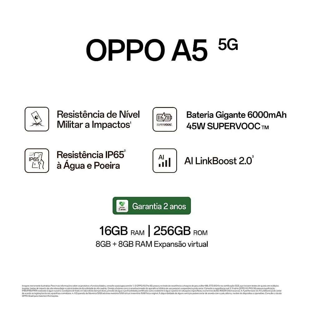 Smartphone oppo a5 5g tela 6.67" 256gb 8gb ram câmera 50mp verde