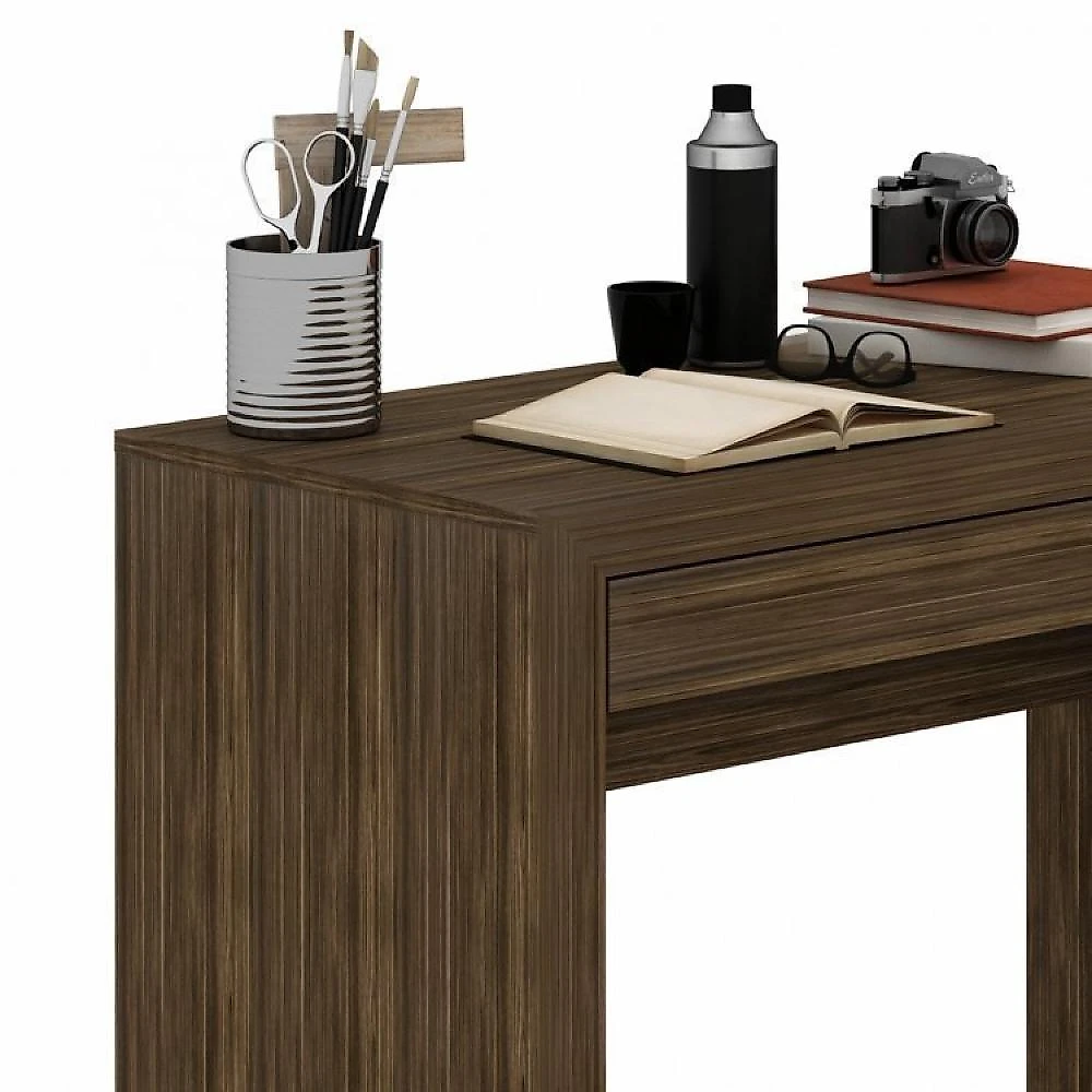 Kit 3 Peças com Escrivaninha 1 Gaveta, Estante Livreiro e Gaveteiro 3 Gavetas Conjunto Home Office 3 Peças com 1 Escrivaninha 1 Estante 1 Gaveteiro Espresso Móveis Nogal