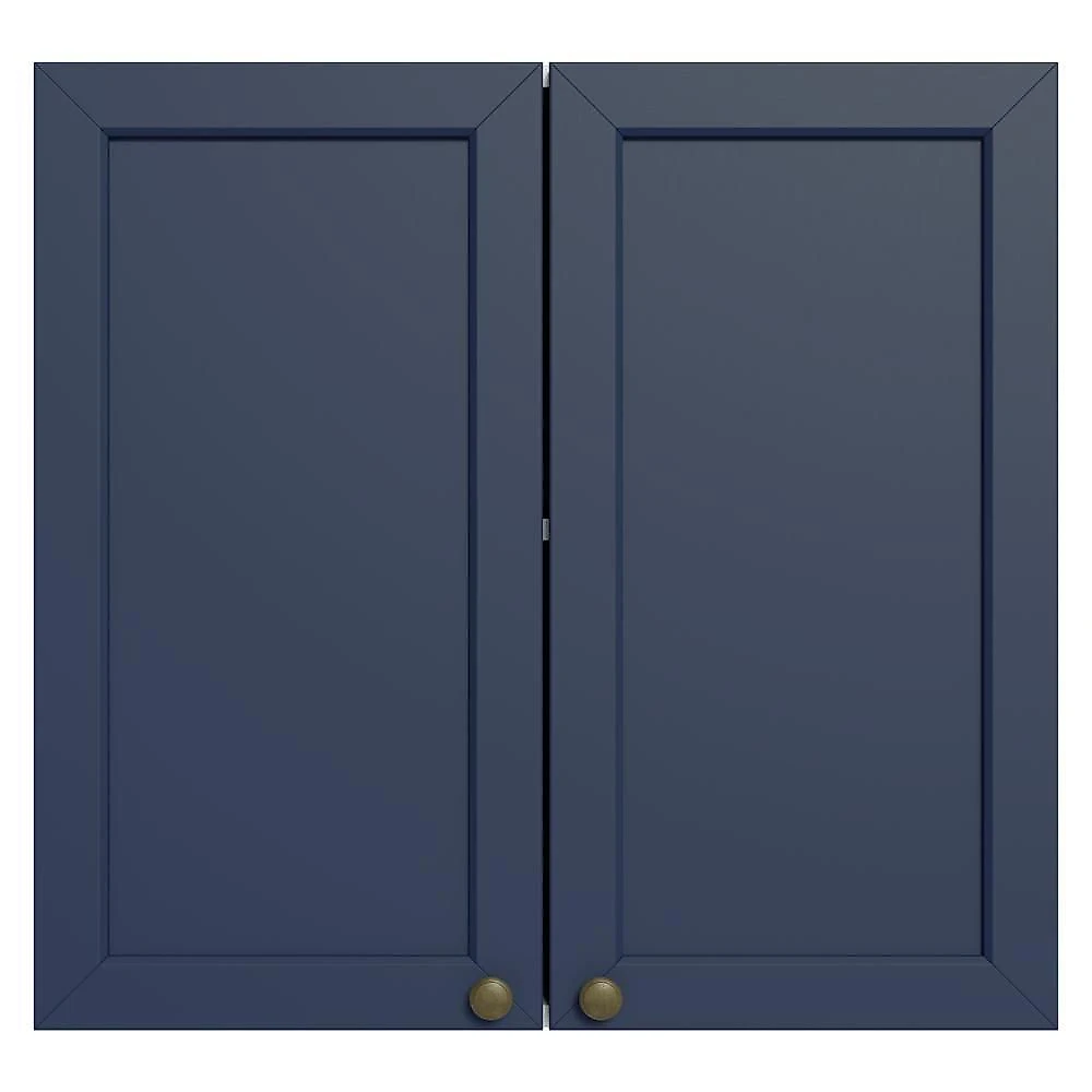 Armário Aéreo 70 Cm 2 Portas Branco/azul Vik Madesa Branco/azul