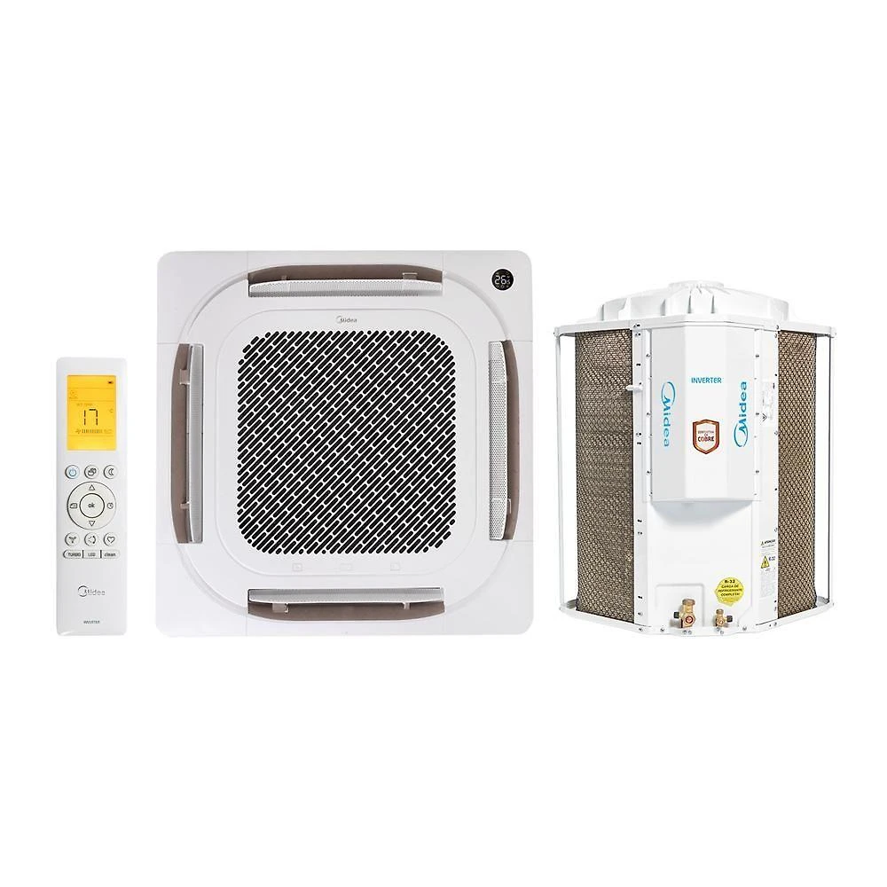 Ar Condicionado Split Midea Cassete 4 Vias Inverter 36000 BTUS Frio 220V 38CCVF36515MM-40KVQF36M5B-40KWFLBM