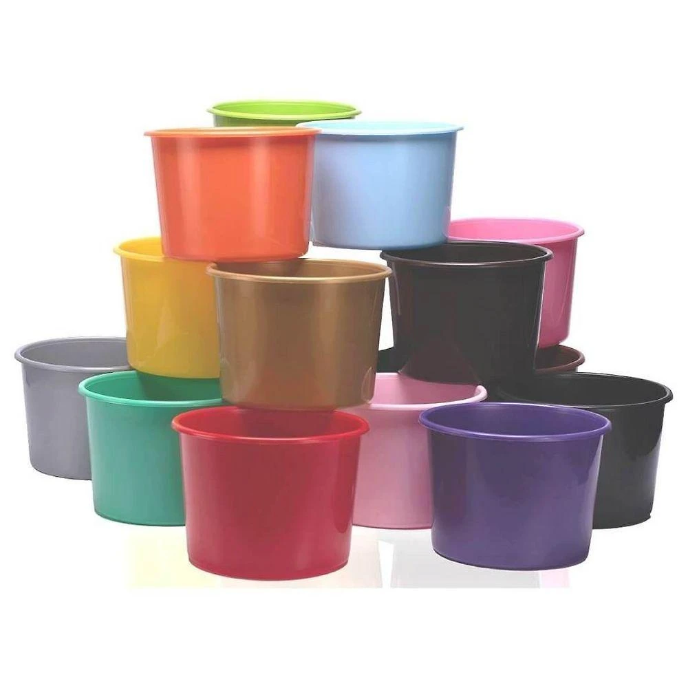 Baldinho de Pipoca em Plástico PP Ou PE 1 e 5 l Kit 20 Unidades Cores Mista OEM