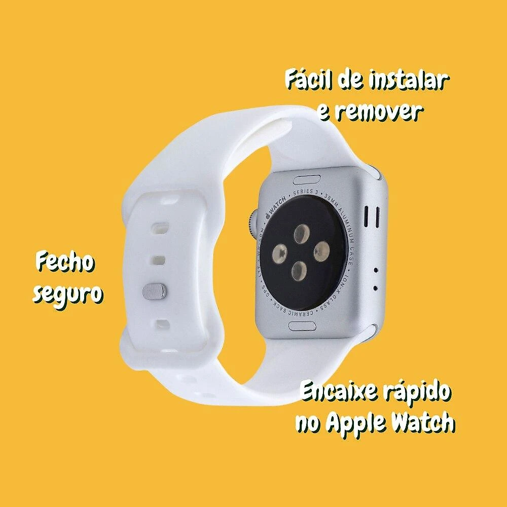 Kit Pulseira Apple Watch 38/40/41 mm, Originais do Brasil