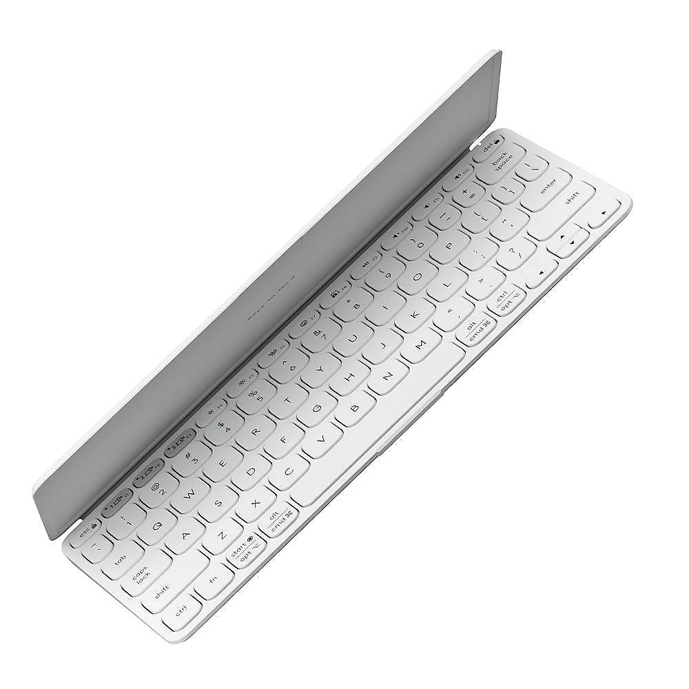 Teclado Sem Fio Logitech Keys-To-Go 2, Bluetooth, para Tablets, macOs, Windows, Capa Integrada, Claro - 920-012919