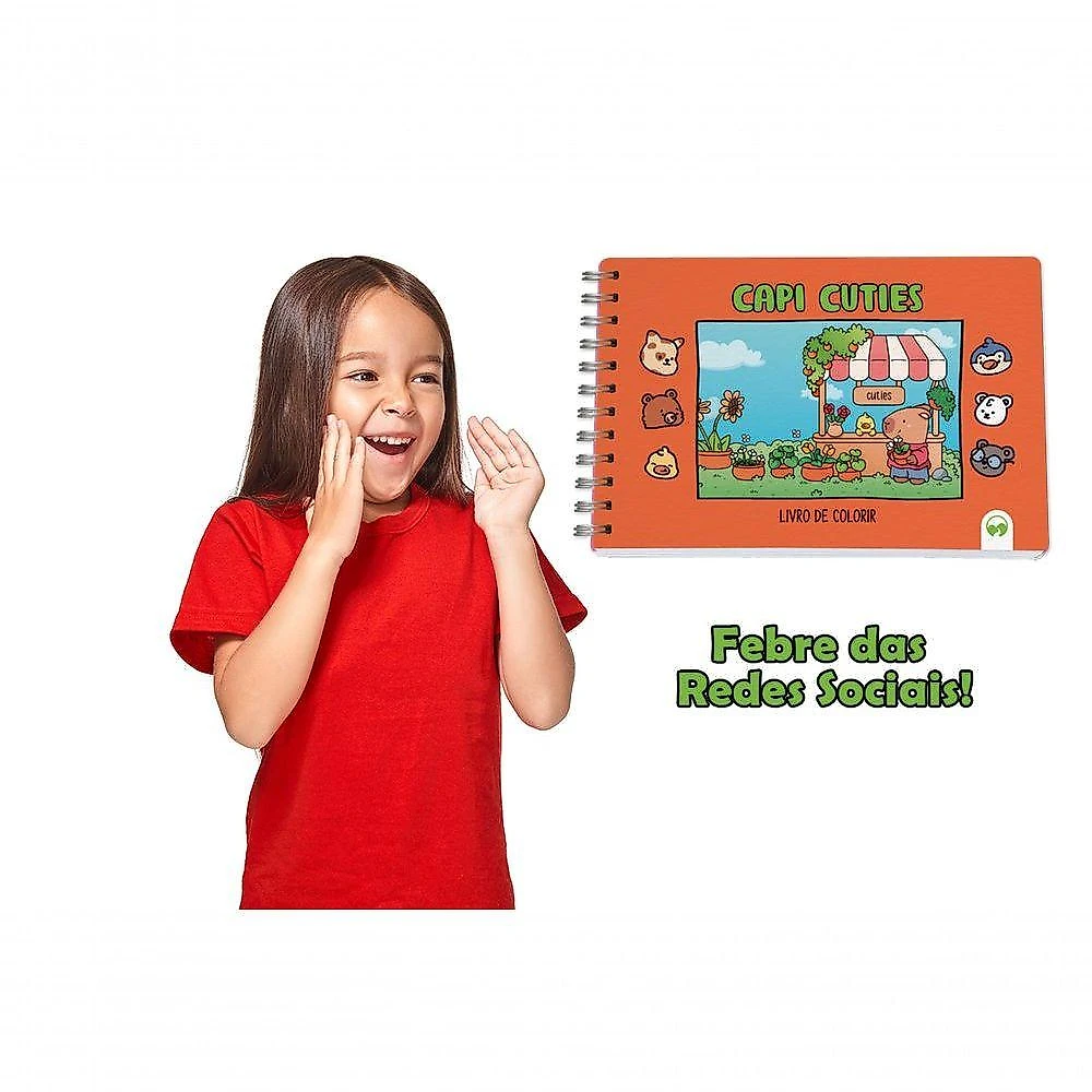 Kit 2 Livro De Colorir Cuties 128 Páginas Bear E Capi