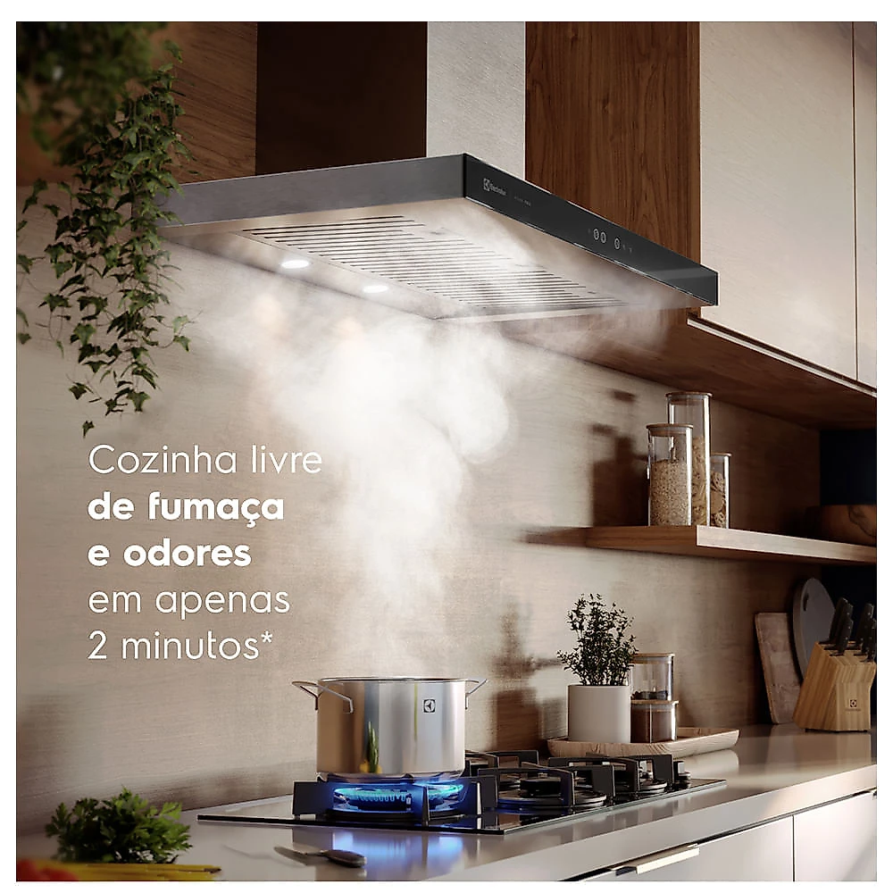 Coifa de Parede Electrolux 90cm Inox Home Pro