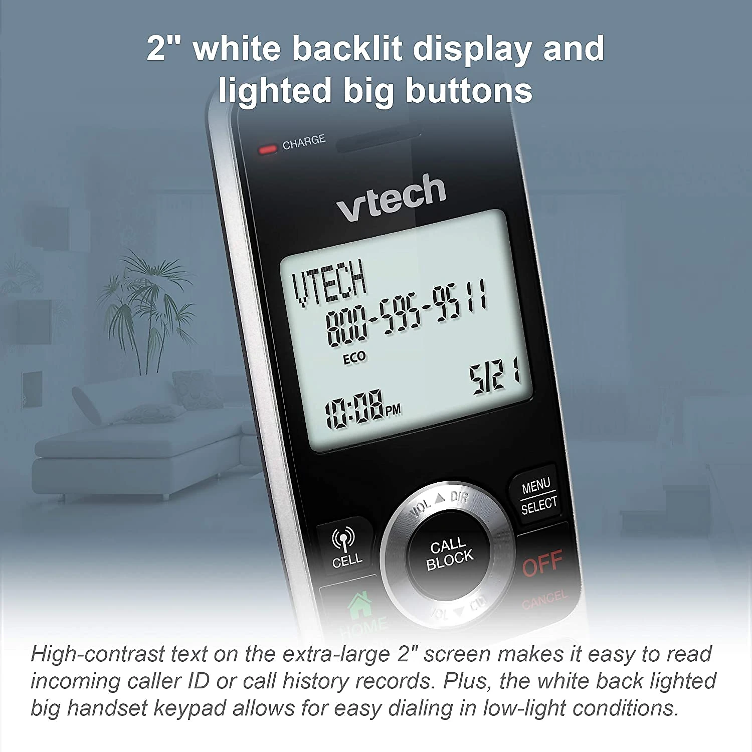 VTech VS1135 Telefone sem Fio com Sistema de Atendimento Digital 5 Unidades