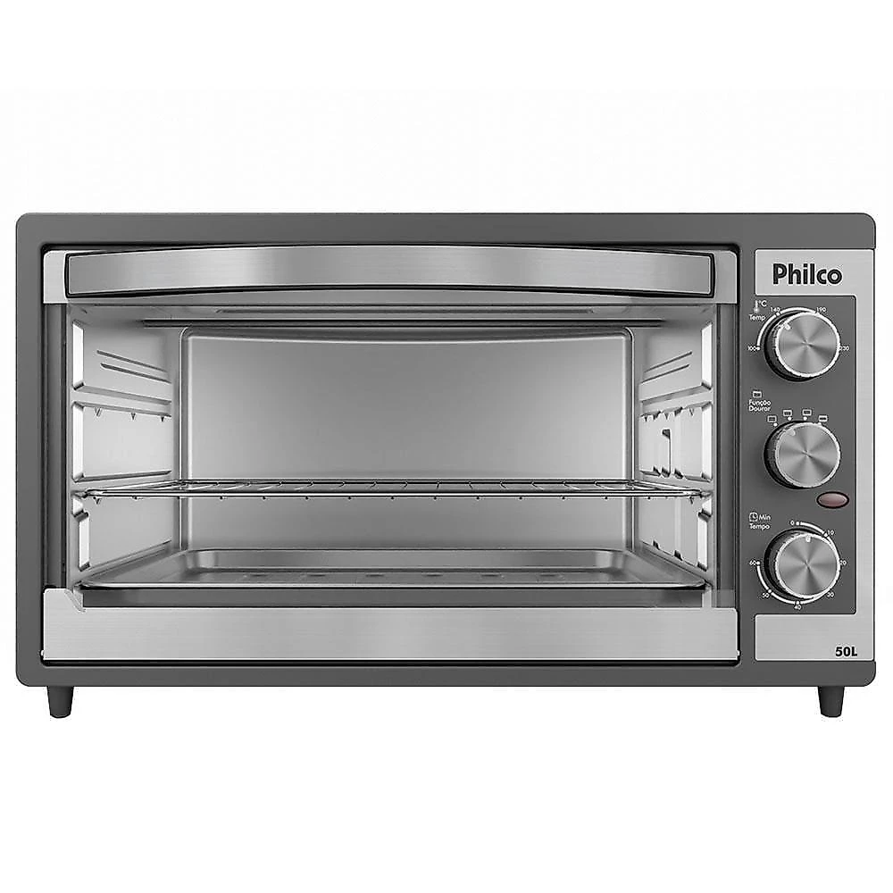 Forno elétrico philco pfe52p 50l timer de 60 minutos dupla resistência preto 110