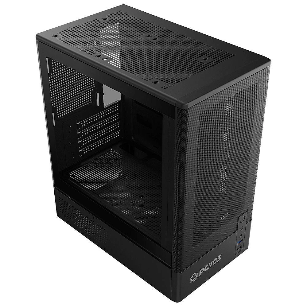 Gabinete Gamer Pcyes Kauri Black Vulcan, Lateral Em Vidro Temperado, Usb 3.0, Micro Atx, Preto - Gkribv