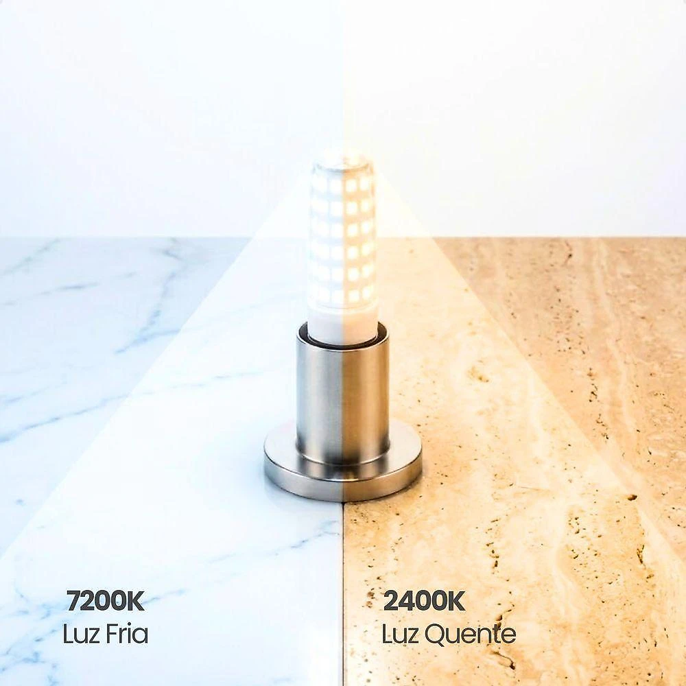 Lâmpada LED G9 Espiga 7W 2400K Luz Quente 220V Blumenau Iluminação