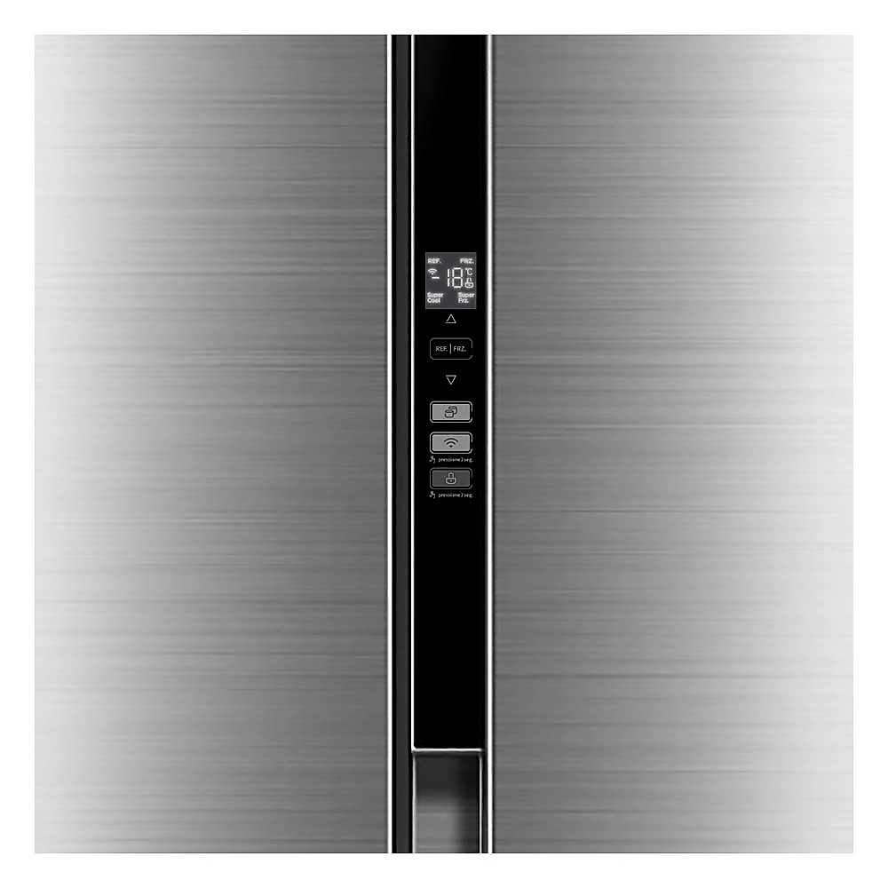 Refrigerador Side By Side Midea de 02 Portas Inverter com 442 Litros Inox Claro - MDRS598FGA041