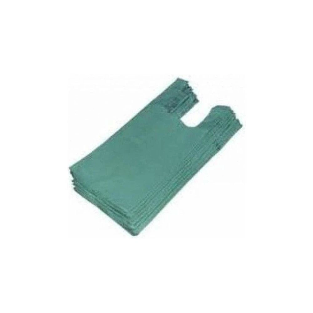 Sacola Plástica Reciclada Alça Camiseta 60x80 Reforçada Pacote 5kg Verde Marca Verde