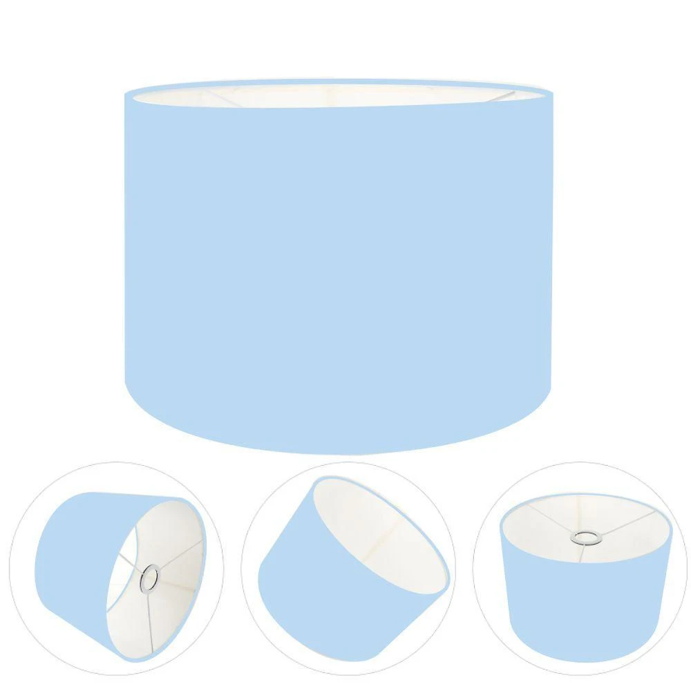 Cúpula Abajur Cilíndrica Cp-7018 ø40x25cm Azul Bebê