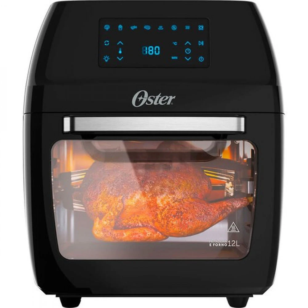 Fritadeira Sem Óleo Oster Oven Fryer 3 em 1, 1800W 12 Litros Preta - OFRT780