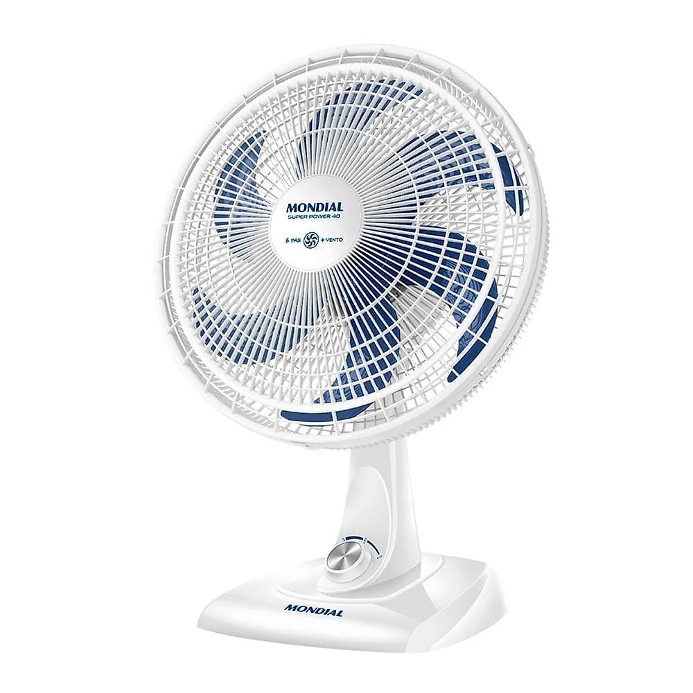 Ventilador de mesa 40cm mondial super power vsp40 w 6 pás 3 velocidades branco 110